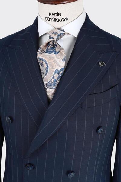 Kadir Büyükkaya Erkek Kruvaze Takım Elbise-KAB1228S