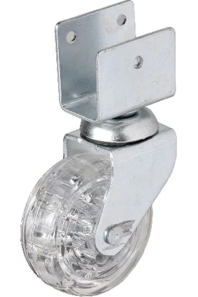 Skygo Hts 328 - 50x20 ملم عجلة دوارة شفافة قصيرة على شكل حرف U 4 قطع