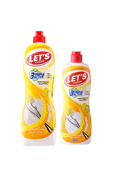Let's Clean جل غسيل الأطباق برائحة الصنوبر والليمون 900 مل والليمون 500 مل