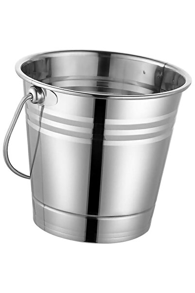 FOXMAG24 Ice bucket, 3L capacity, double insulated, carrying handle, stainless steel, silver