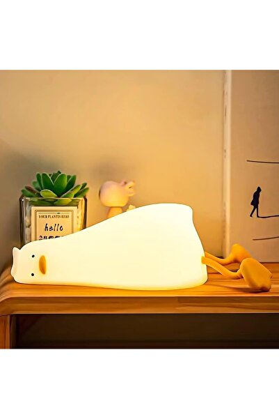 FOXMAG24 Children's Night Light, Duck Shape, Silicone, 10.5x5x10cm, Rechargeable, 3 Light Levels