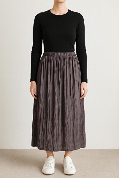 Feyza YÜKSEK BEL KRAŞ MAXİ BOY ETEK RAHAT KALIP STANDART BEDEN HEM GÜNLÜK HEM...