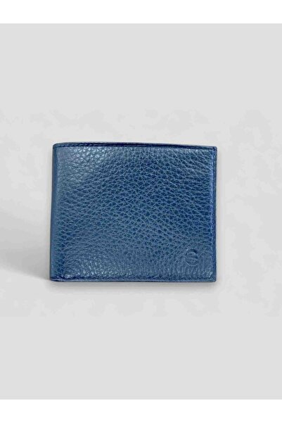BY NAPPA Men's Genuine Leather Wallet 01500 Navy Blue