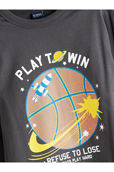 LC Waikiki LCW ECOAntrasit Bisiklet Yaka Erkek Çocuk Pijama Takımı