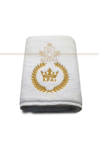 H Hotel Supplier Prosop de Baie Brodat, Hotel Supplier, bumbac 100%, Alb, 70x...