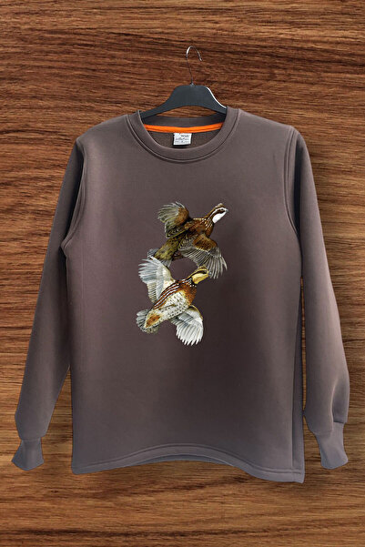 WİDİ Φούτερ από 100% βαμβάκι με στάμπα Hunting Hunter Woodpecker Birds