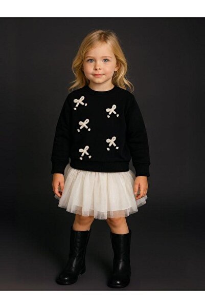 Zekids Φούτερ με κεντημένο φιόγκο για κορίτσια