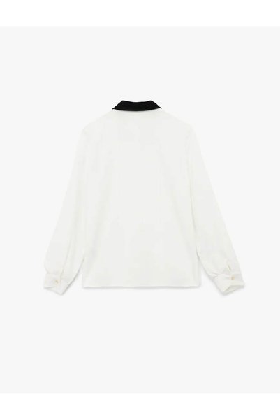 Koton Regular Fit Contrast Detailed Long Sleeve Classic Collar Shirt
