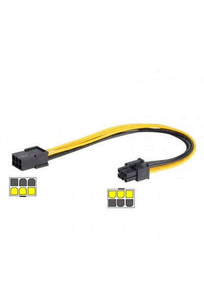Leonpro كابل تمديد PCIe ذو 6 دبابيس، كابل إمداد الطاقة PCIe ذو 6 دبابيس أنثى إلى ذكر، 30 سم