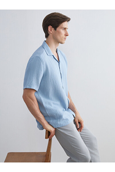 LC Waikiki Cămașă pentru bărbați cu mânecă scurtă cu potrivire standard