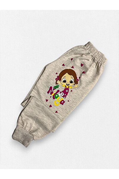 Pajama Shop Κοριτσίστικο βαμβακερό ύφασμα σε μπεζ χρώμα με χαρακτήρα κινουμένων σχεδίων μακρυμάνικο χειμερινό σετ αθλητικής φόρμας