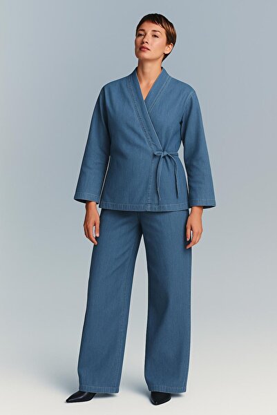 HAKKE Denim Önden Bağlamalı TAKIM