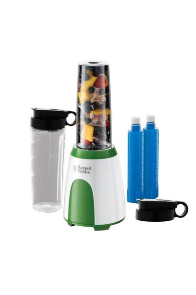 RUSSELL HOBBS Blender Explore Mix&Go Cool 25160-56, 300W, 600ml, Fără BPA, Inox, Alb/verde