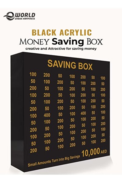 Eworld صندوق خشبي لتوفير المال، يوفر النقود والعملات المعدنية للكبار والصغار