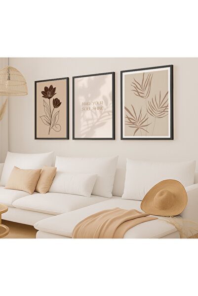 VOBA STORE SET DE MASA MDF CU CADRU NEGRU 3 PIESE 87-1