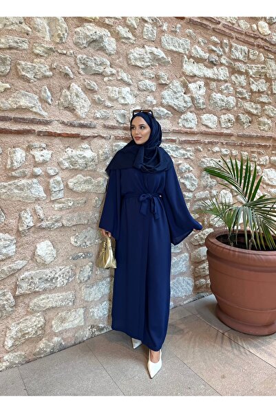 ZEHRA ÇAMRAN LACİVERT ÇİFT KOL ABAYA