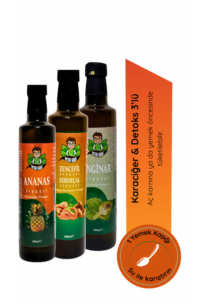aktar sabri Karaciğer & Arınma Destek Seti 3’lü – Enginar, Ananas & Zencefil Zerdeçal
