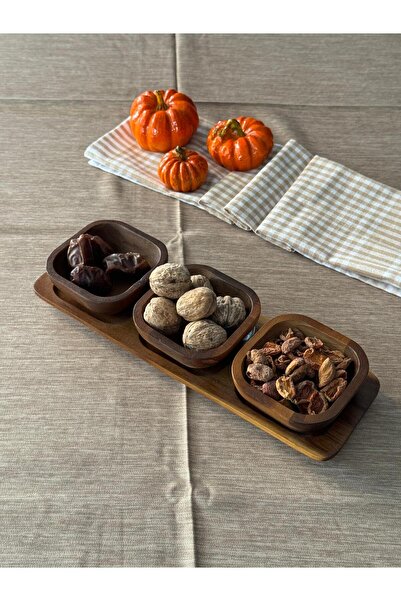 Meri Ev Gereçleri Akasya 4 Piece Presentation Set Snack Bowl
