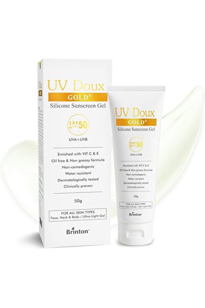 brinton جل واقي الشمس السيليكوني الذهبي من يو في دوكس ٥٠ جرام