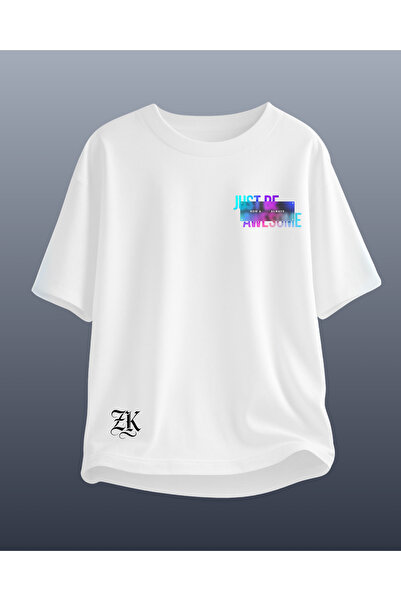 CATHECAT White Special Design Printed Oversize Unisex Tshirt