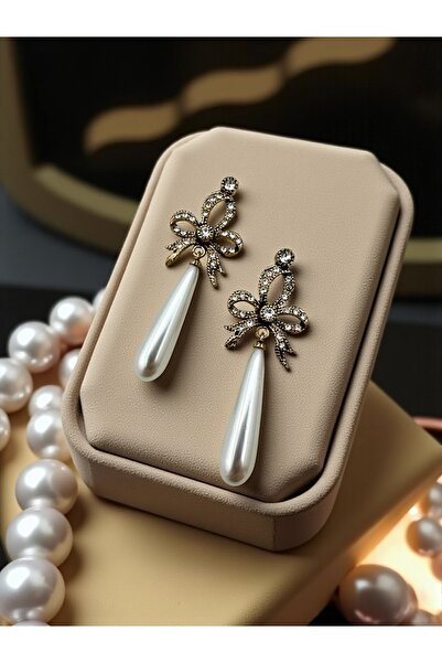 FUYA JEWELLERY Fiyonk Detay Drop İnci Küpe