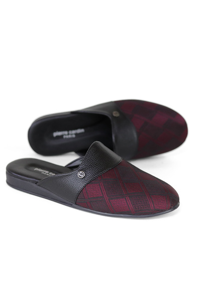 Pierre Cardin 366 Armalı Damat Çeyiz Ev Erkek Terlik Bordo