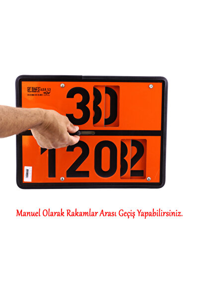 Badem10 (1 Piece) Metal 40X30 cm Sign 2-in-1 30-1202 33-1203 Hazardous Substance Replaceable with Numbers