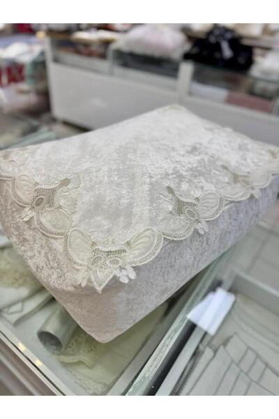 sevgi çeyiz fermuarlı içi kapitoneli kadife bohça hurcu