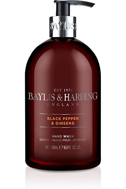 Baylis & Harding غسول اليدين بالفلفل الأسود والجينسنغ، ٥٠٠ مل | غني بالفيتامينات | عطر مسكيّ ورجولي