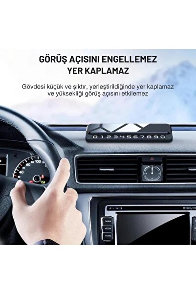 coofbe Premıum Fosforlu Gizlenebilir Alüminyum Araç Park Telefon Numaratörü Geçici Park Numaratör Pl