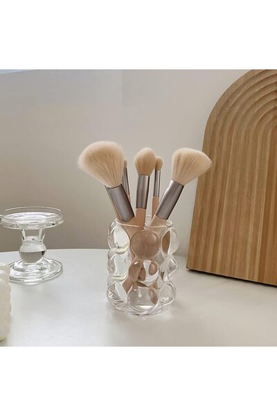 YNSK LUXURY | Bubble Cam Bardak & Mumluk & Fırça & Uçlu Kalem Tutucu