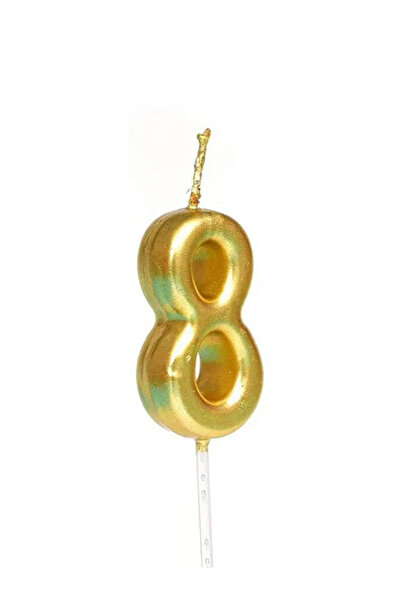 Share the Love Number Eight Candle - Gold