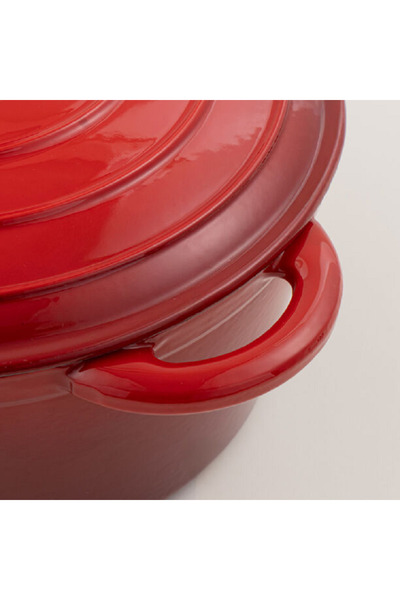 Alberto enameled cast iron dutch oven 6.5L, red