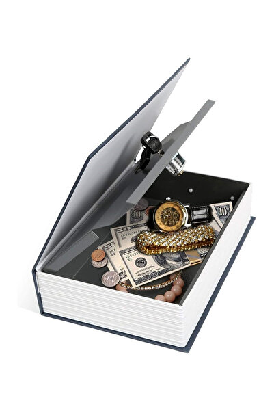 Betora Cutie ascunsă cu aspect de carte, cu cheie, pentru bani, aur, bijuterii, obiecte de valoare, cutie de depozitare pentru bijuterii, pușculiță