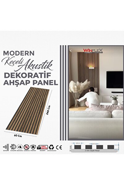 WİNFLEX KEÇELİ DEKORATİF AKUSTİK PANEL-(60X240CM).