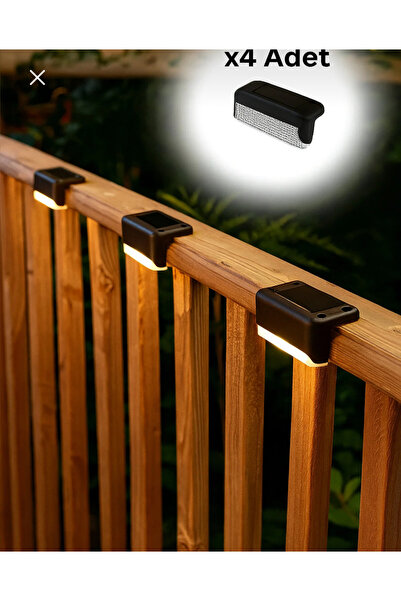 Genel Markalar 4 Adet Solar Güneş Enerjili Lamba Merdiven, Bahçe, Balkon, Veranda Dekorasyon Ve Çit Işık