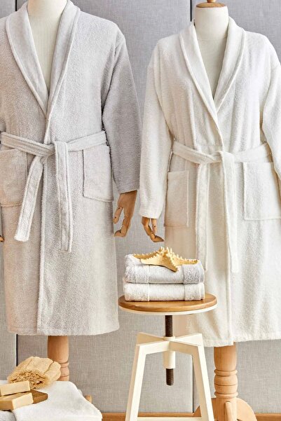 Karaca Home طقم حمام عائلي مكون من 6 قطع من Casita Flos باللون البيج الكريمي