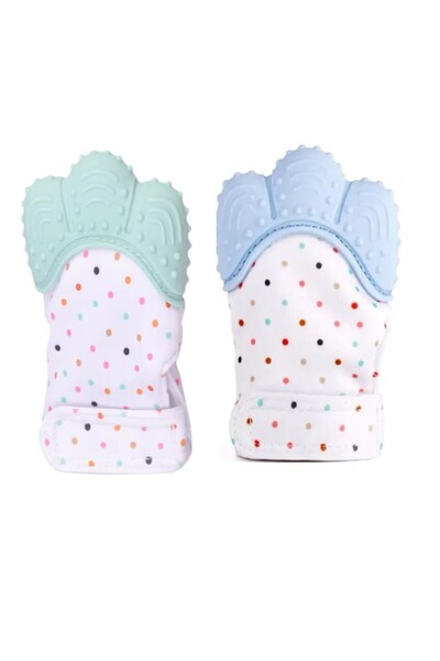 PIKKABOO Organic 2in1 BPA Free nonslip baby mitten teether & pacifier