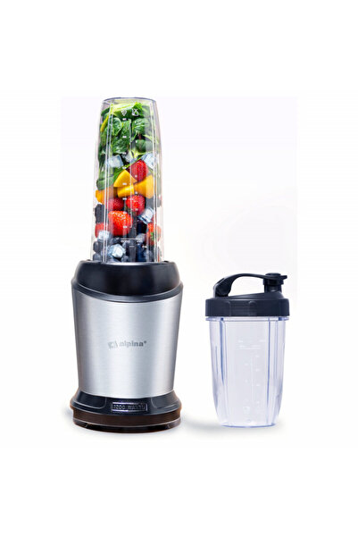 Alpina Blender Nutri, 4 lame, 1200 W, recipient de 1 l, fără BPA, inox/negru