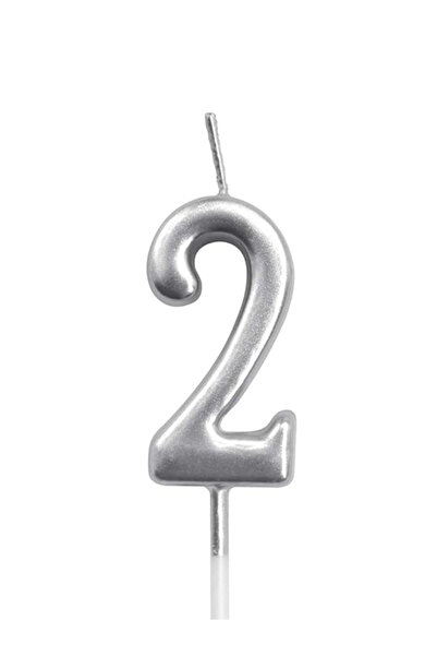 Share the Love Two Number Candle - Silver