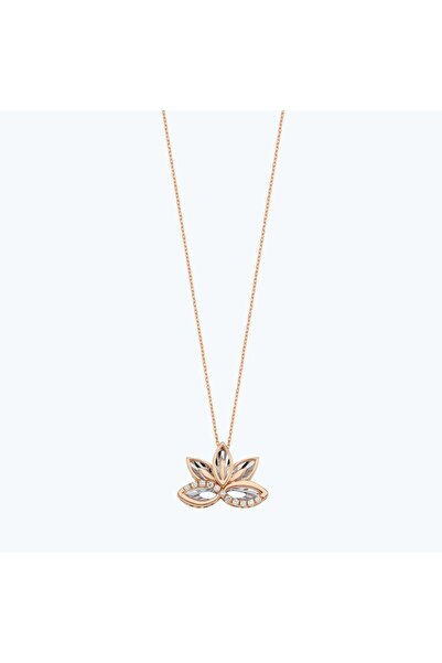 Altınbaş Pırlanta Lotus Çiçeği Kolye