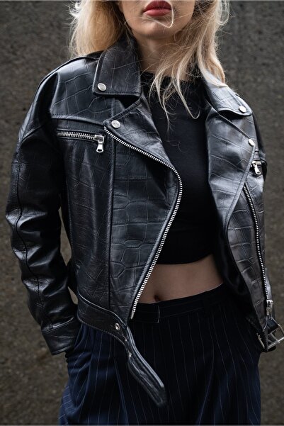 LAB 22 Black Croco Jacket