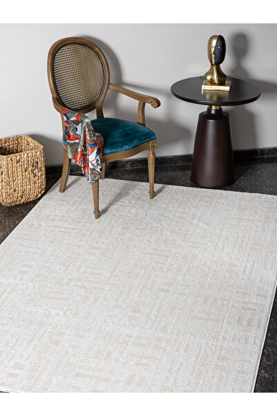 Viviana Home Nomad Soyut Desenli Modern Makine Halısı – Krem & Bej | Salon,Yo...
