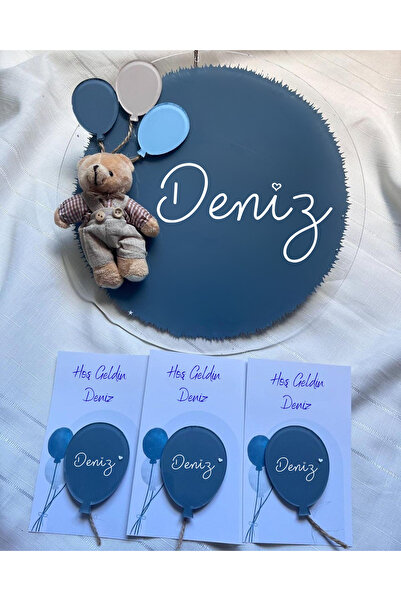 Home Kişiye Özel Kapı Süsü Balon Magnet Set Davet, Doğum Günü, Nikah, Nişan, ...