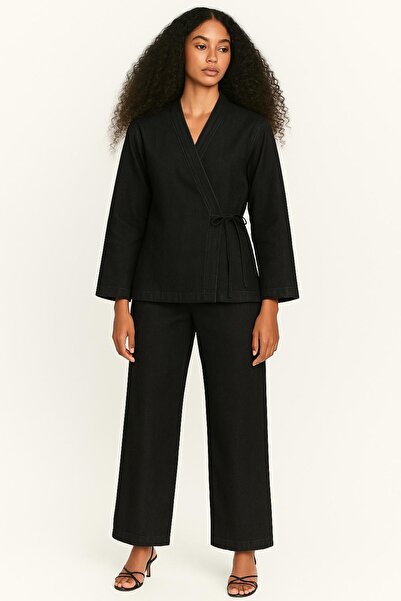 HAKKE Denim Önden Bağlamalı TAKIM