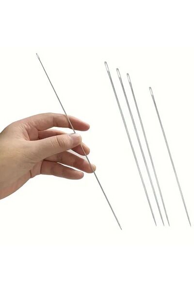 iğne izi إبر لحاف، إبر صوف، إبر طويلة، إبر سميكة، إبر صوف معدنية، مجموعة من 4...