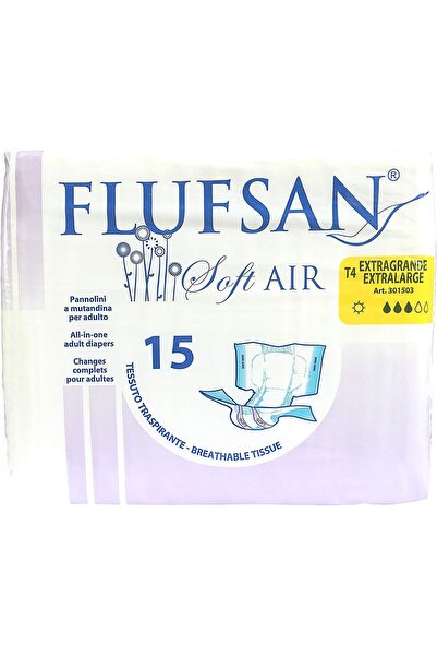 Flufsan Soft Air Disposable Protective Underwear for Adults (Size XL - 15 Pie...