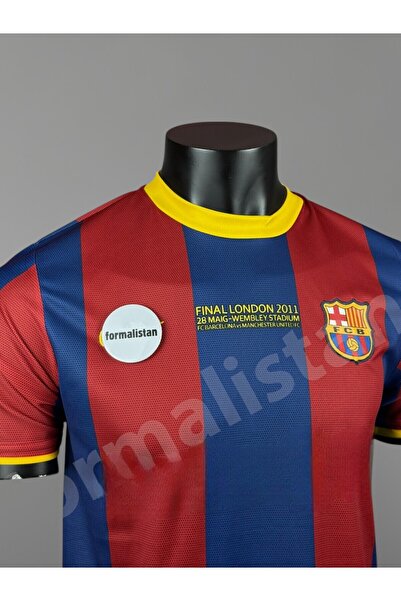 Genel Markalar B.a.r.ce.l.o.n.a Messi 2011 Yetişkin Futbol Forması-cubuklu