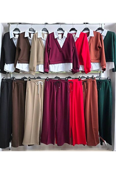 GLAMSI Viscose set with shirt-inspired details