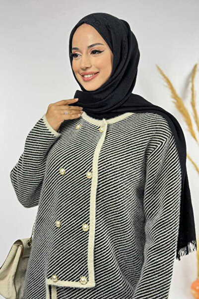 Bym Fashion Buttoned Knitwear Cardigan 18318 Stone